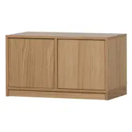 VTWONEN Modulärt underskåp, m. 2 tryck för attöppna dörrar och 2 hyllor - naturlig matt ekfanér (77x40)