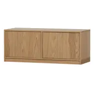 VTWONEN Modulärt underskåp, m. 2 tryck för attöppna dörrar och 2 hyllor - naturlig matt ekfanér (110x40)