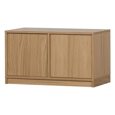 VTWONEN Modulärt underskåp, m. 2 tryck för attöppna dörrar och 2 hyllor - naturlig matt ekfanér (77x40)