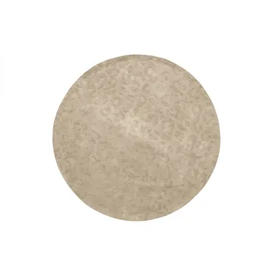 WOOOD Cato matta med pantertryck, rund - äkta viskos och bomull