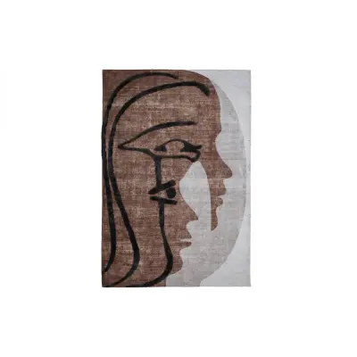 WOOOD EXCLUSIVE Roden gobeläng, rektangulär - flerfärgad ull och polyester