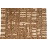 WOOOD Ian handvävd matta ull/bomull brun 170x240 cm