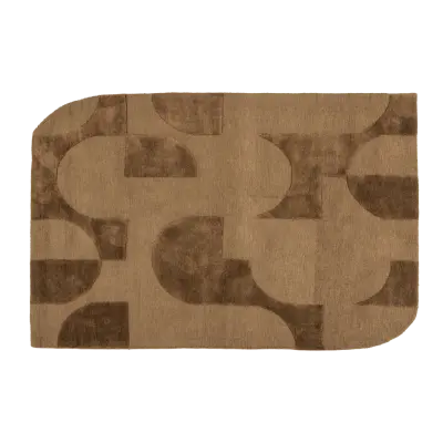 WOOOD Livo Matta Viskos/Ull Brun 170X240 Cm