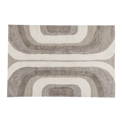 WOOOD Moro Matta Ull/Bomull Gråvit 170X240 Cm