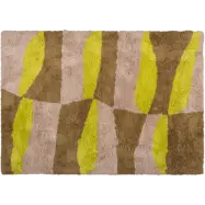 WOOOD MUSA MATTA GRAFISK DESIGN NATURLIG/GUL 170x240CM