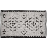 WOOOD OMARI MATTA ULL/JUTE NATURLIG/SVART 160x230CM