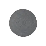 WOOOD Ross matta, rund asfalt gr&aring; jute