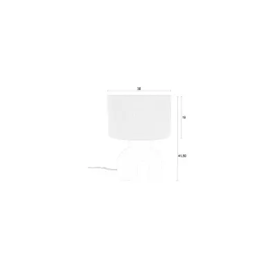 ZUIVER Bibi bordslampa - krämfärgad lampskärm, vit betong