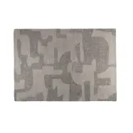 ZUIVER Frantic matta, med mönster, rektangulär - grå ull (160x240)