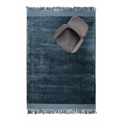 ZUIVER Blink matta, rektangulär - blå viskos (170x240)