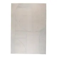 ZUIVER Bliss matta, rektangulär - grå/blå polyester/ull (240x345)