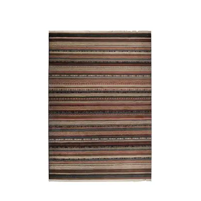 ZUIVER Nepal matta, m mönster - mörk flerfärgad decolan