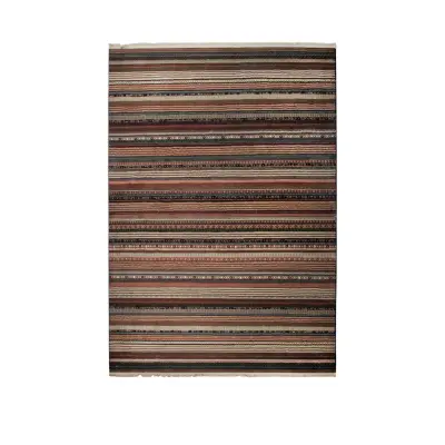 ZUIVER Nepal matta, med mönster - mörk flerfärgad decolan