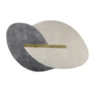 ZUIVER Phila matta, med mönster - blå polyester (160x257)