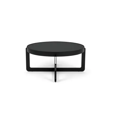 ZUIVER soffbord i mitten, runt, svart