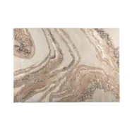 ZUIVER Solar matta, med mönster, rektangulär - grå och terra decolan (160x230)