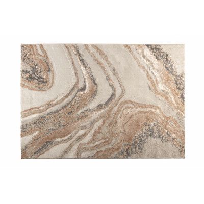 ZUIVER Solar matta, med mönster, rektangulär - grå och terra decolan (160x230)