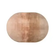 ZUIVER Sunset matta, oval - rosa polyester (160x230)