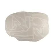 ZUIVER Tidigare matta, med mönster - vit ull (160x230)