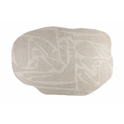 ZUIVER Tidigare matta, med mönster - vit ull (160x230)