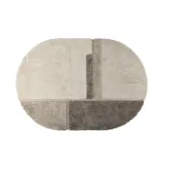 ZUIVER Zest matta, med mönster, oval - grå ull (160x230)