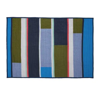 Hübsch - Paviljongtak, blå/mångfärgad, 140x200 cm