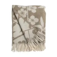 Almedahls Körsbärsträdgården pläd 130x170 cm Brun-offwhite