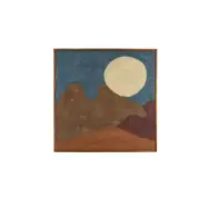 DUTCHBONE Chandra väggdekoration, fyrkantig - blå/flerfärgad ull och mangoträ (74x74)