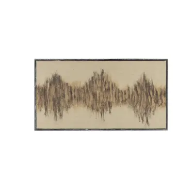 DUTCHBONE Wangdi väggdekoration, rektangulär - beige ull och mangoträ (99x53)