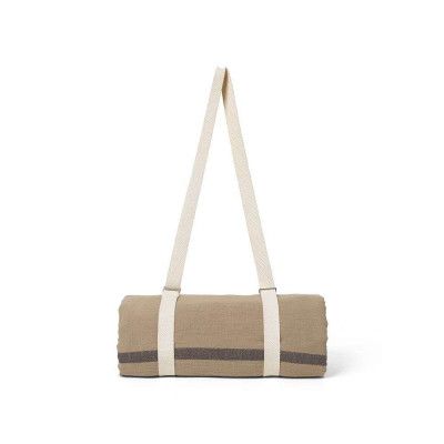 ferm LIVING - Yard Picnic Blanket Sand/Black ferm LIVING