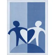 Världens Barn Filt 130x175 cm, ljusblå/blå