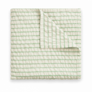 Garbo&Friends Stripe Emerald Seersucker swaddle filt 110x110 cm