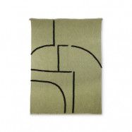 HKliving Pläd Mjukvävd 130x170 cm bomull Pistage-svart