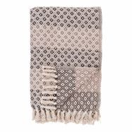 HOUSE NORDIC Alanya pläd, rektangulär - brun/beige/vit bomull/polyester (130x180)