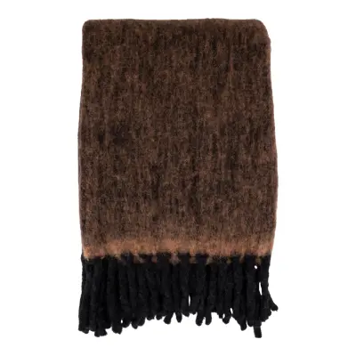 HOUSE NORDIC Carmel pläd, rektangulär - brun ull/nylon/akryl (130x170)