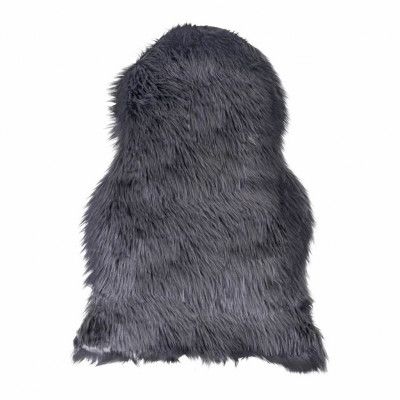 HOUSE NORDIC imiterad lammskinn - grå polyester (85x50)