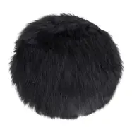 HOUSE NORDIC imiterad lammskinn, rund - grå polyester (Ø35)