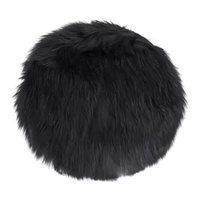 HOUSE NORDIC imiterad lammskinn, rund - grå polyester (Ø35)