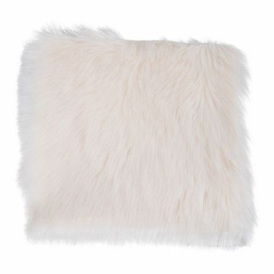 HOUSE NORDIC imiterad lammskinnskudde, fyrkantig - vit polyester (40x40)