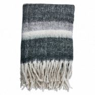 Lene Bjerre Friola pläd 170x130 cm Grey-off white