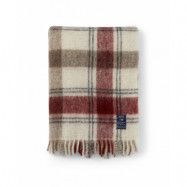 Lexington Checked Mohair Mix pläd 130x170 cm Red-beige-white