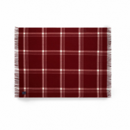 Lexington Checked Recycled Wool pläd 130x170 cm Red-white