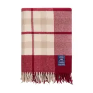 Lexington Red-beige Checked återvunnen ull pläd 130x170 cm Red-beige