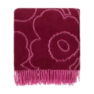 Marimekko Piirto Unikko pläd 130x170 cm Burgundy-fuchsia