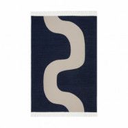 Marimekko Seireeni filt 130x180 cm Off white-dark blue