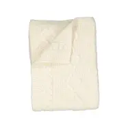 Ullpläd Diamond 100x180cm Natur