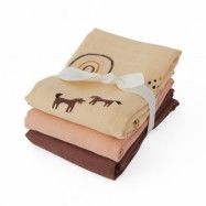 OYOY OYOY Mini Muslin Square handduk/filt 3-pack Rainbow