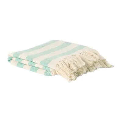 Pläd Elly Stripe 130x170cm turkos