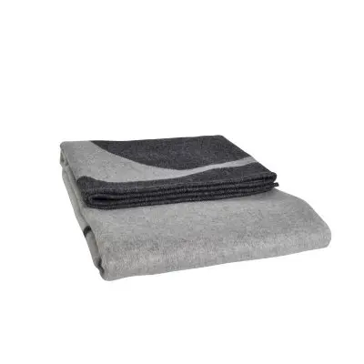 Pläd Markslöjd VÄRN 130x180cm Beige/Grå/Svart