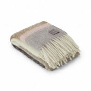 Stackelbergs Mohair pläd Stripe Brown, Black&Rose
